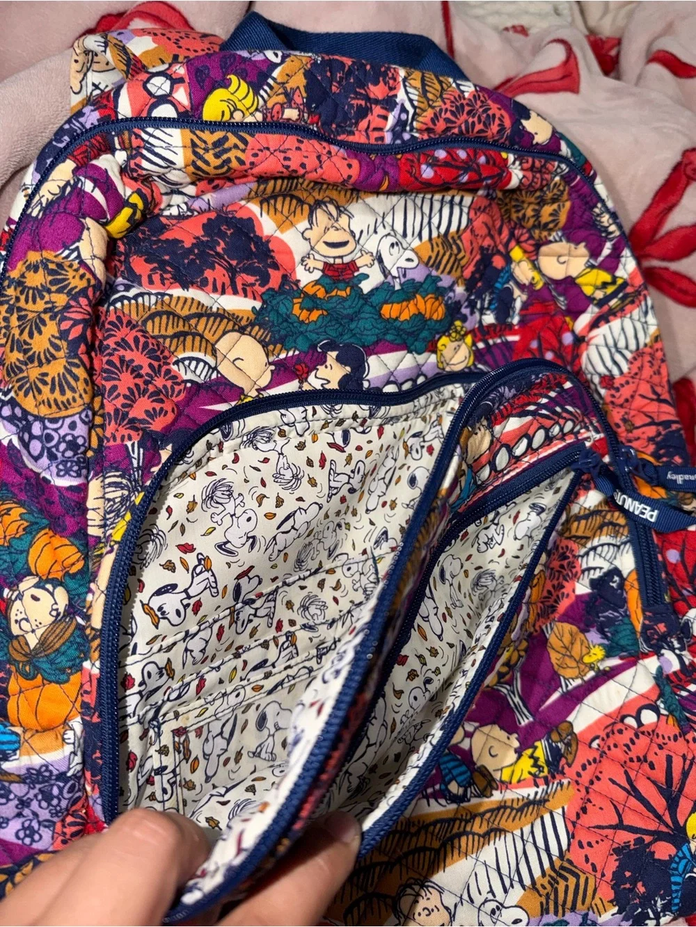 Vera Bradley Fall for Peanuts Large Backpack